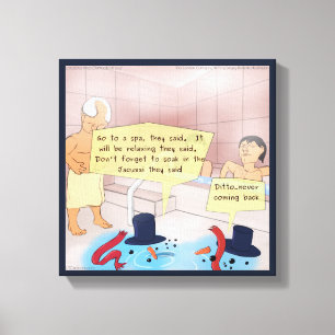 Impression sur toile de Rick London Comic Snowman