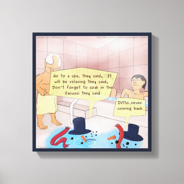 Impression sur toile de Rick London Comic Snowman (Recto)