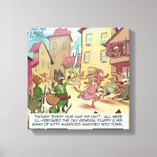 Impression sur toile de Rick London Drôles Chiens