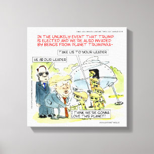 Impression sur toile de Rick London Funny Planet T