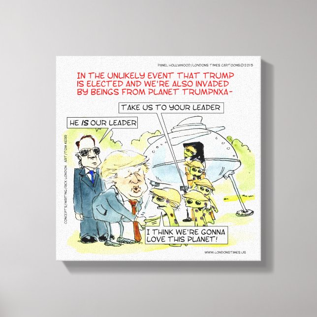 Impression sur toile de Rick London Funny Planet T (Recto)