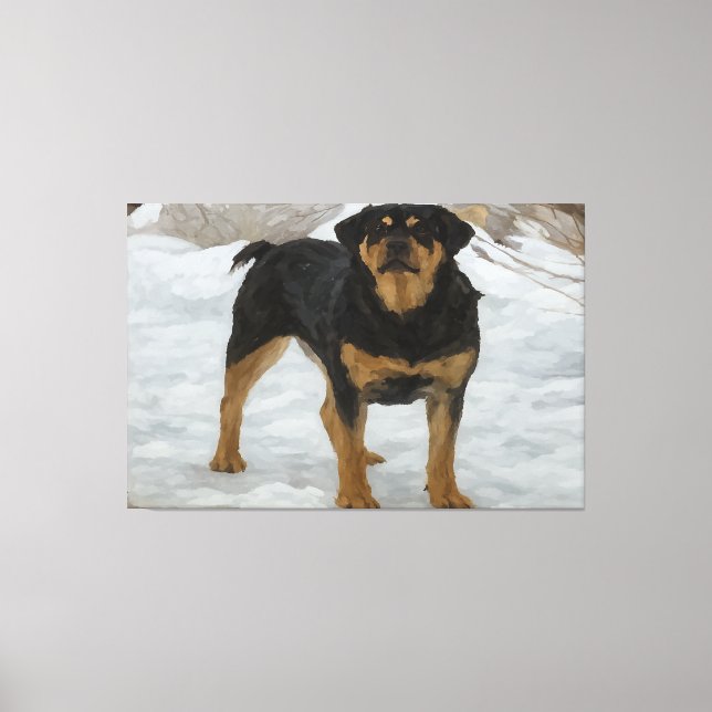 Impression sur toile de Rottweiler (Recto)