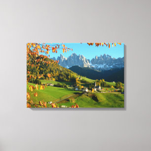 Impression sur toile de Santa Maddalena en automne
