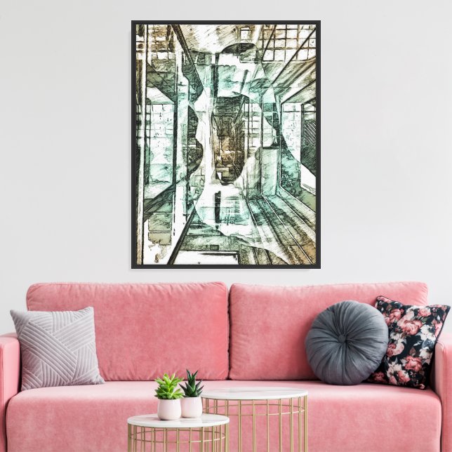 impression sur toile de sous-marin abstrait (Insitu(Salon))