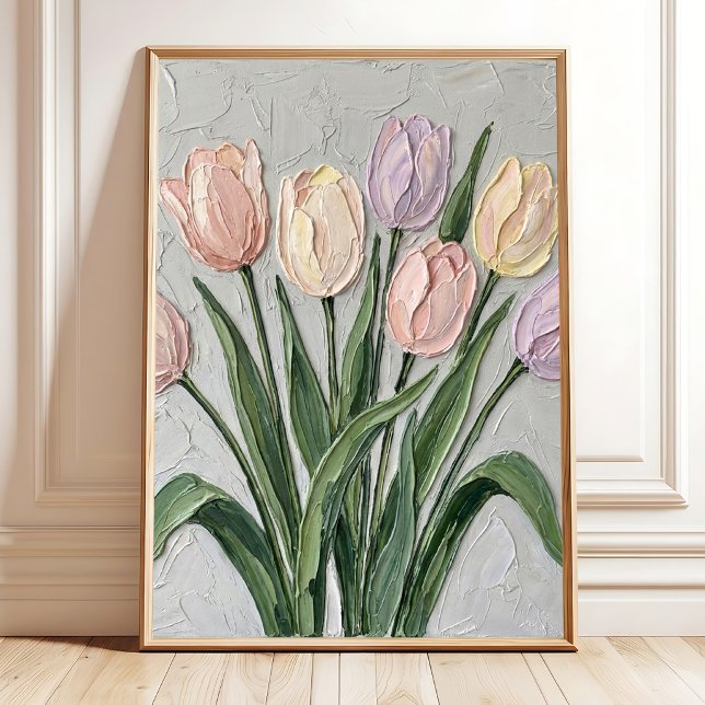 Impression sur toile de tulipe moderne pour salon (Créateur téléchargé)