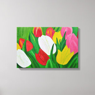 Impression sur toile de tulipes