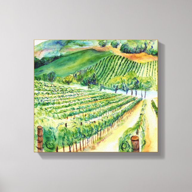 Impression sur toile de vignoble de vigneronnerie  (Recto)