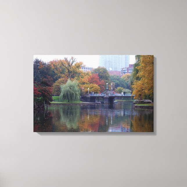 Impression sur toile des jardins publics de Boston (Recto)