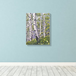 Impression sur toile des magnifiques arbres trembl
