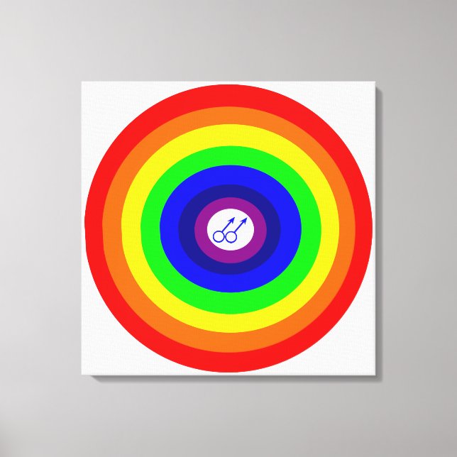 Impression sur toile d'hommes gays autour d'un arc (Recto)