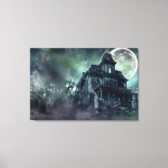 Impression sur toile d'horreur gothique de maison  (Recto)