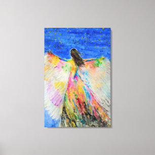 Impression sur toile d'oiseau femme Art de peintur