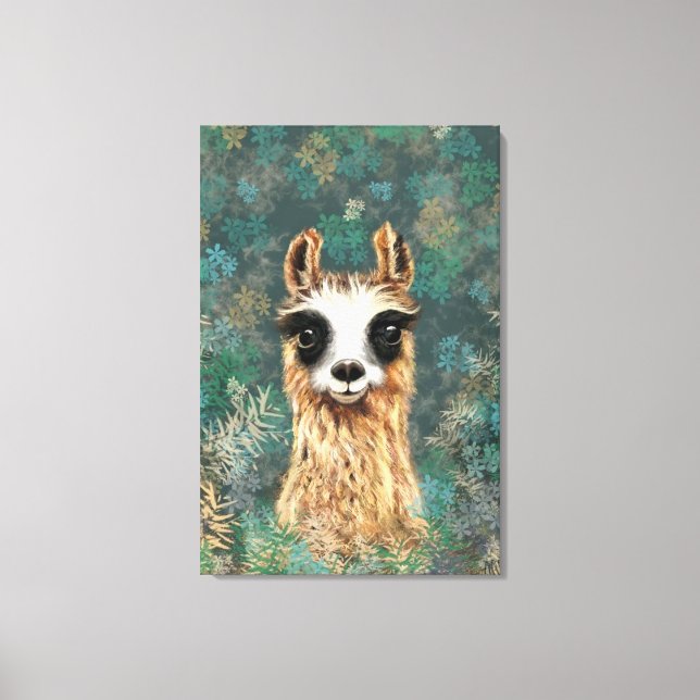 Impression sur toile drôle d'alpaca (Recto)