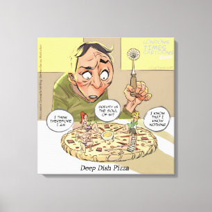 Impression sur toile drôle Philosophie Deep Dish P