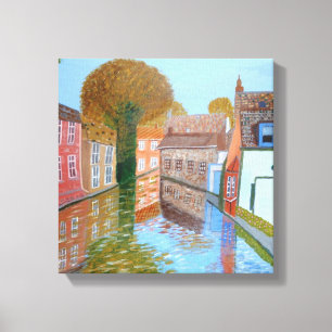Impression sur toile du canal de Brugge