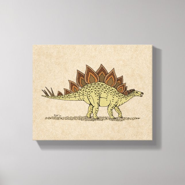 Impression sur toile du dinosaure jurassique Stégo (Recto)