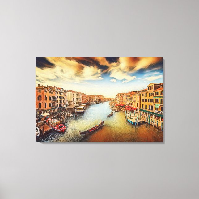 Impression sur toile du grand canal de Venise avec (Recto)