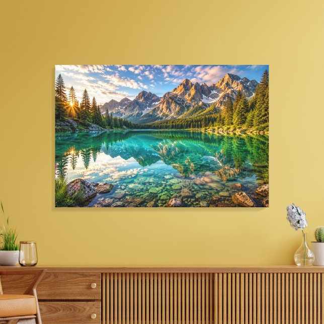 Impression sur toile du lac Crystal Lake (Insitu(Salon))