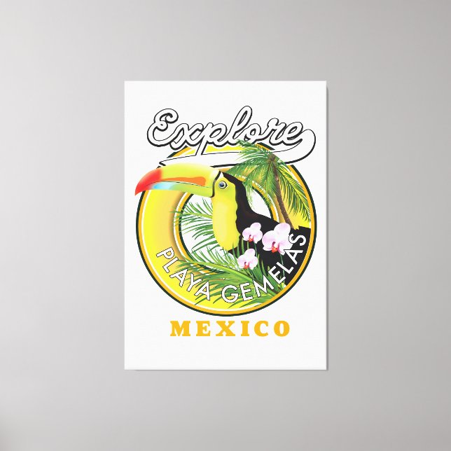 Impression sur toile du logo de voyage Oaxaca Mexi (Recto)