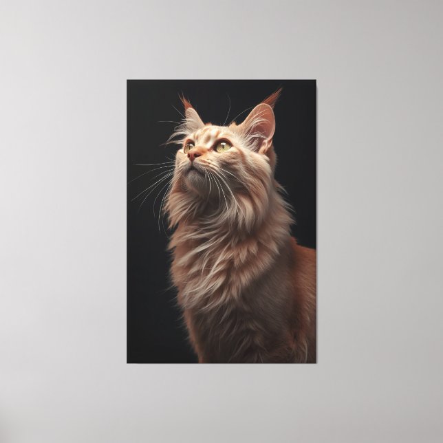 Impression sur toile du portrait majestueux de fél (Recto)