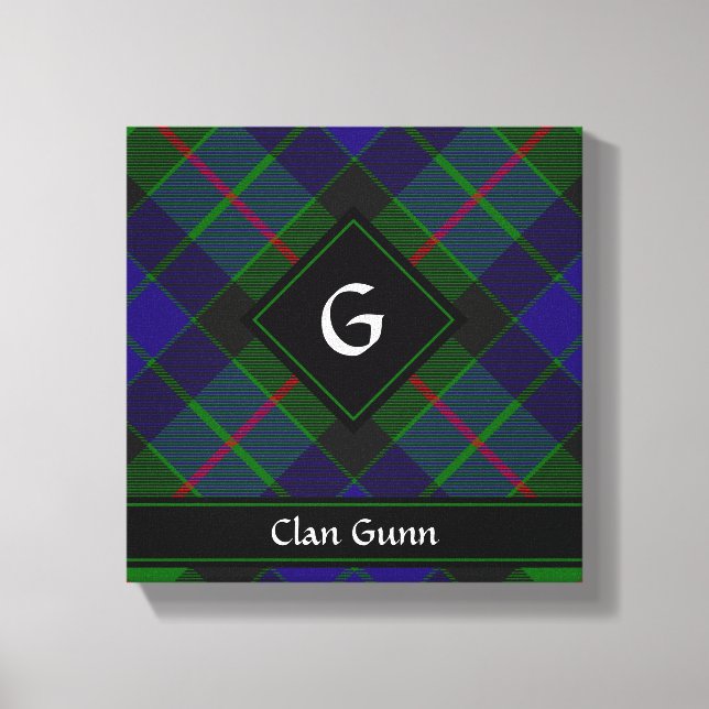 Impression sur toile du tartan du clan Gunn (Recto)