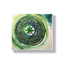 Impression sur toile du trèfle à noeud celtique en
