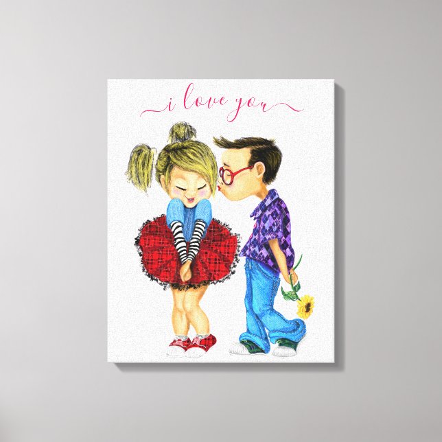 Impression sur toile d'un joli couple romantique (Recto)