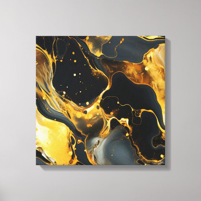Impression sur toile en résine dorée (Recto)