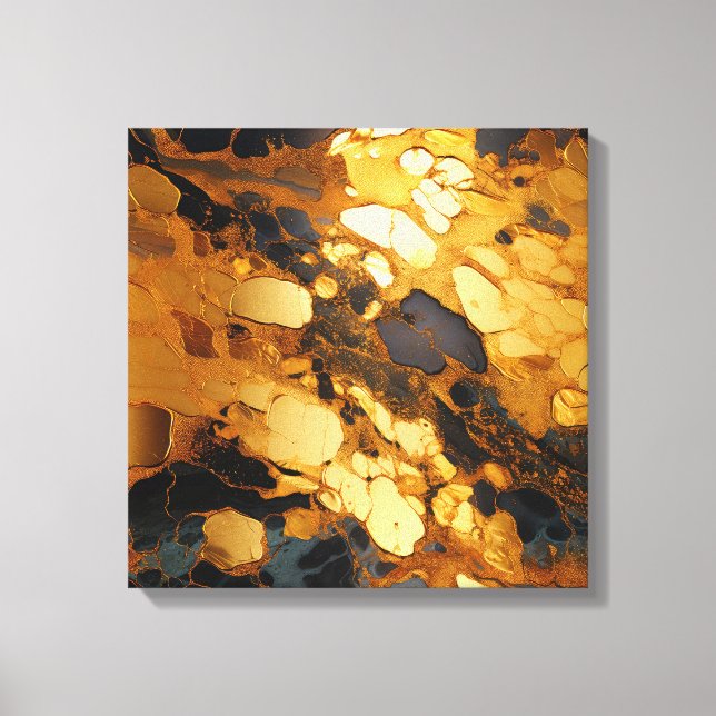 Impression sur toile en résine dorée (Recto)