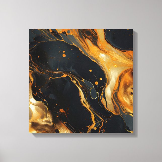 Impression sur toile en résine dorée (Recto)
