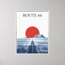 Impression sur toile encadrée Route 66