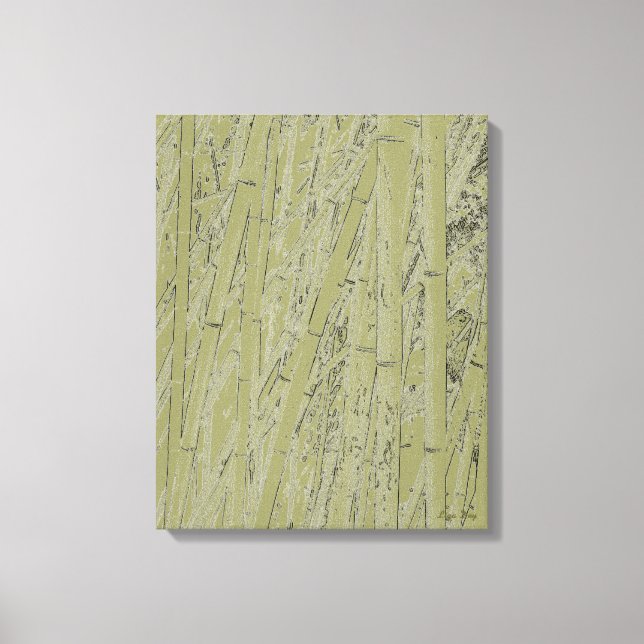 Impression sur toile encadrée 'Zen Bamboo II' (Recto)