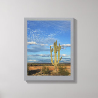 Impression sur toile enroulée de cactus saguaro d'