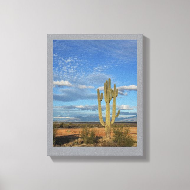 Impression sur toile enroulée de cactus saguaro d' (Recto)