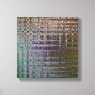 Impression sur toile enroulée, Plaid Grunge Brun D