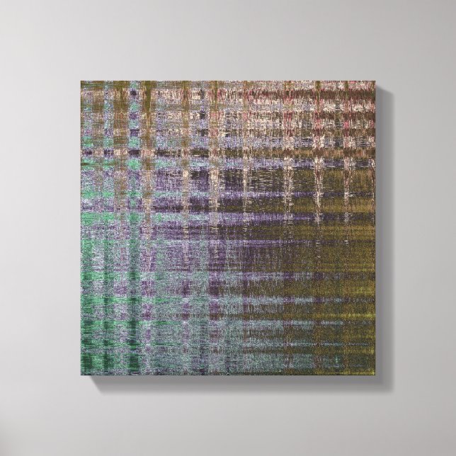 Impression sur toile enroulée, Plaid Grunge Brun D (Recto)