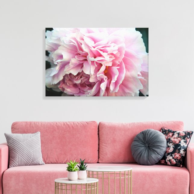 Impression sur toile enveloppée de pivoine rose dé (Insitu(Salon))