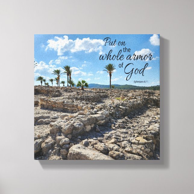 Impression sur toile Éphésiens 6:11 (Recto)