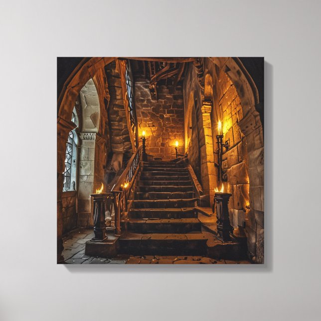 Impression sur toile (Escalier de château) (Recto)
