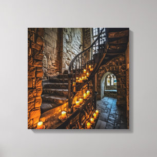 Impression sur toile (Escalier du château-4)