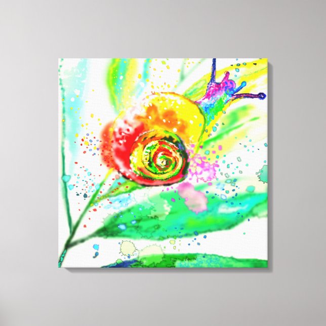 Impression sur toile Escargot Arc-en-ciel (Recto)