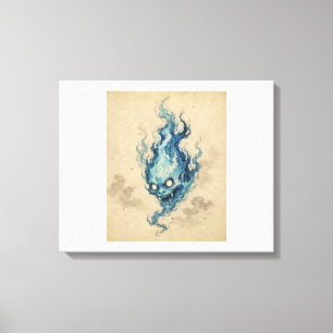 Impression sur toile Esprit Onibi Flamme Dorée