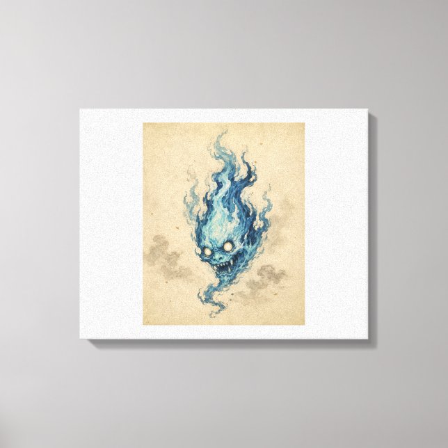 Impression sur toile Esprit Onibi Flamme Dorée (Recto)