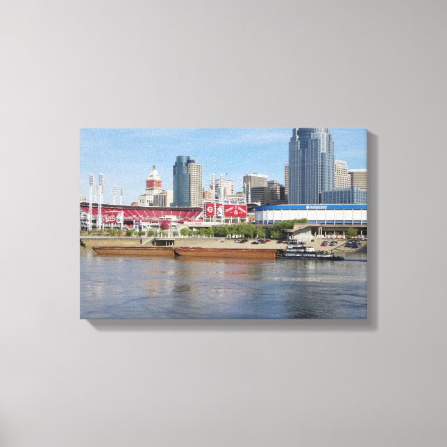 Impression sur toile étendue Covington & Barges (Recto)