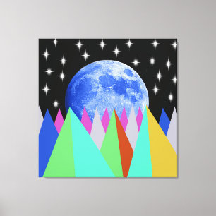 Impression sur toile étendue de Blue Moon
