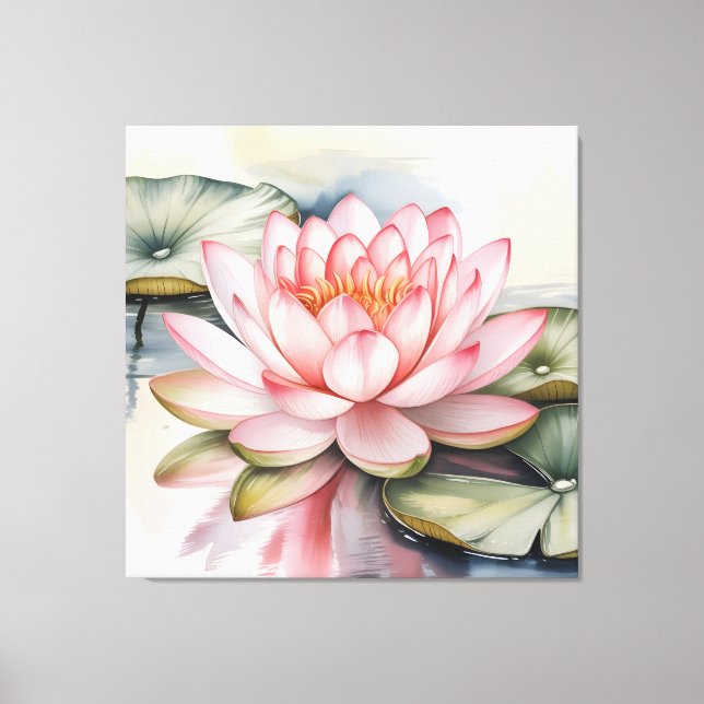 Impression sur toile étendue de fleur de lotus à l (Recto)