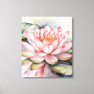 Impression sur toile étendue de fleur de lotus à l