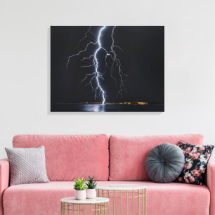 Impression sur toile étendue de foudre