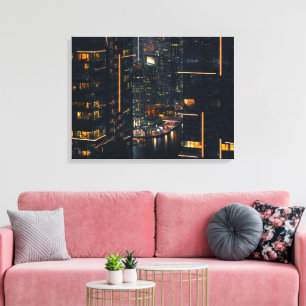 Impression sur toile étendue de paysage urbain