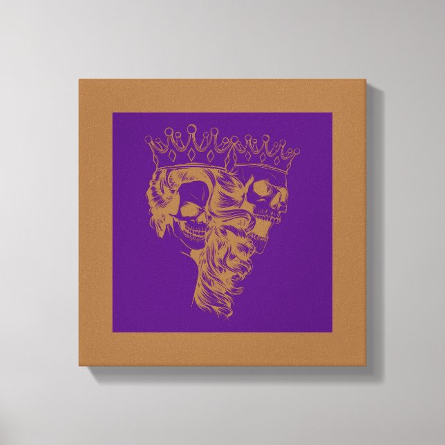 Impression sur toile étendue de roi et reine faits (Recto)
